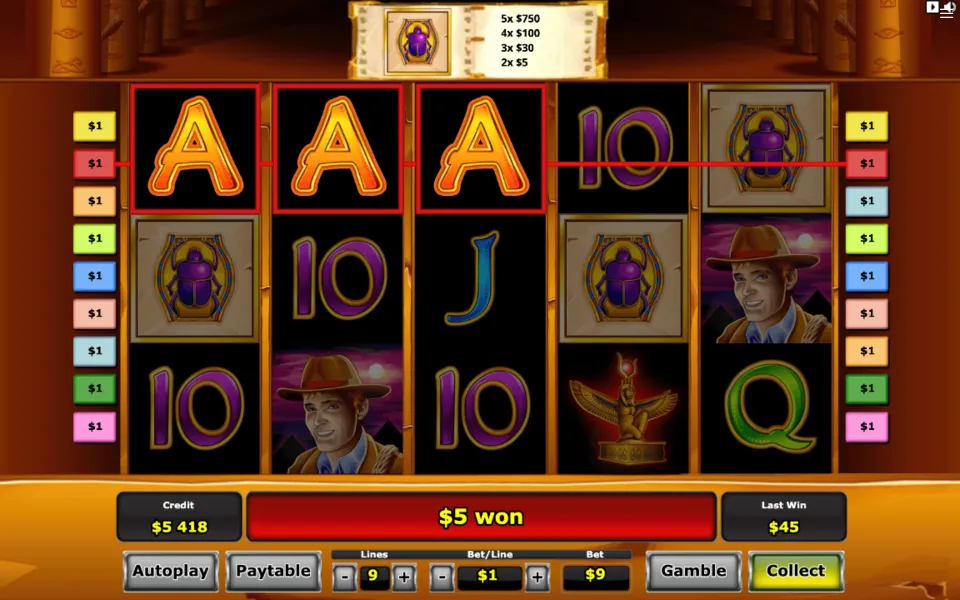 Accedi al casinò con la slot Book of Ra