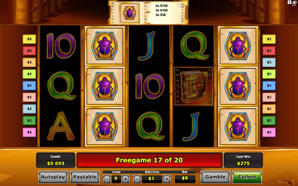 Giocare alla slot machine Book of Ra al casinò