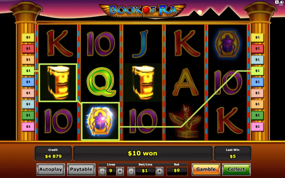 La slot Book of Ra con soldi veri nei casinò online